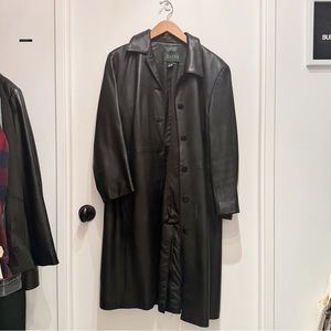 Danier Long Leather Coat